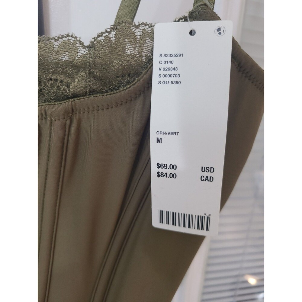 Urban Outfitters Lace Corset Top Women’s [M] Olive Green Bustier NWT Y2K - Picture 3 of 4